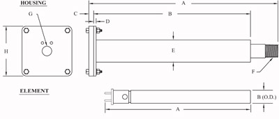 Triple Pass Flanged Housing Element